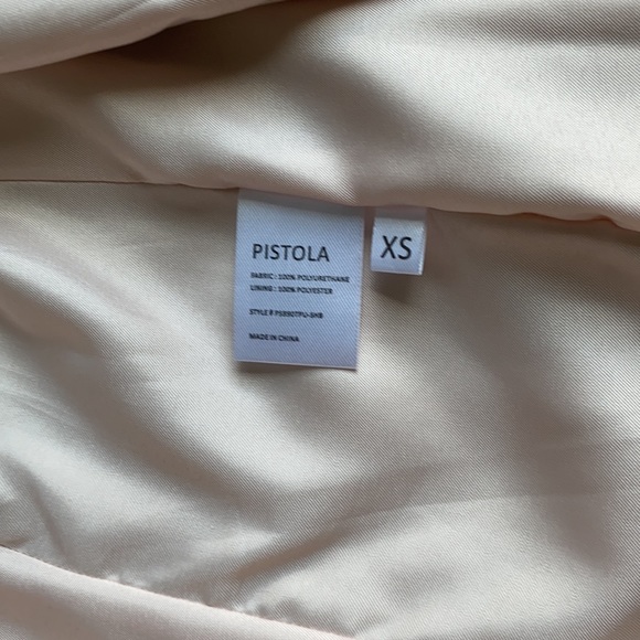 Women’s light pink faux leather Pistola jacket - Picture 4 of 5